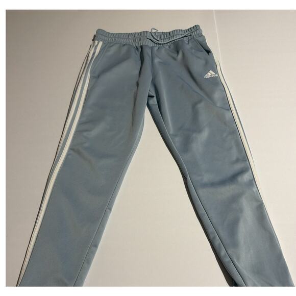 Adidas Women's Blue White 3-Stripe AEROREADY Joggers - Picture 2 of 4